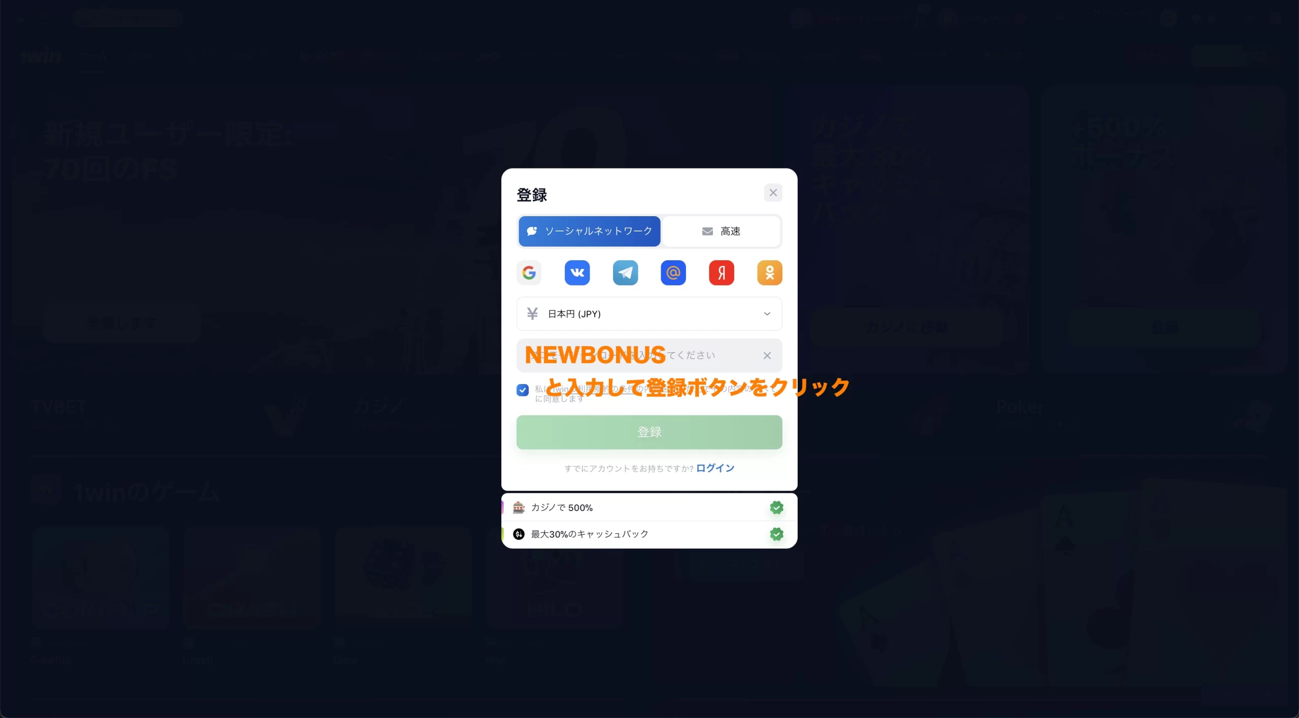 STEP3.プロモーションコードを入力